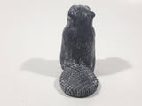 A Wolf Original Beaver Soapstone Carved Sculpture Ornament