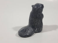 A Wolf Original Beaver Soapstone Carved Sculpture Ornament