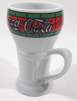 Mann Made Mugs Exclusive Coca Cola White Stained Glass Pattern 5 1/2" Tall Ceramic Mug Cup