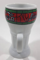 Mann Made Mugs Exclusive Coca Cola White Stained Glass Pattern 5 1/2" Tall Ceramic Mug Cup