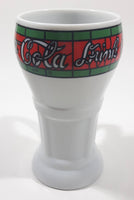 Mann Made Mugs Exclusive Coca Cola White Stained Glass Pattern 5 1/2" Tall Ceramic Mug Cup