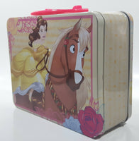 Disney Beauty and The Beast Bell Riding Phillipe The Horse Tin Metal Lunch Box