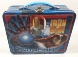 2010 Tin Box Co. Marvel Iron Man 2 I'm Invincible! Embossed Tin Metal Lunch Box