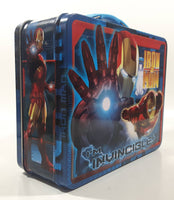 2010 Tin Box Co. Marvel Iron Man 2 I'm Invincible! Embossed Tin Metal Lunch Box