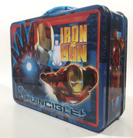 2010 Tin Box Co. Marvel Iron Man 2 I'm Invincible! Embossed Tin Metal Lunch Box