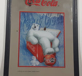 1999 Coca Cola Polar Bear 9" x 12 1/2" Glass Mirror Sign