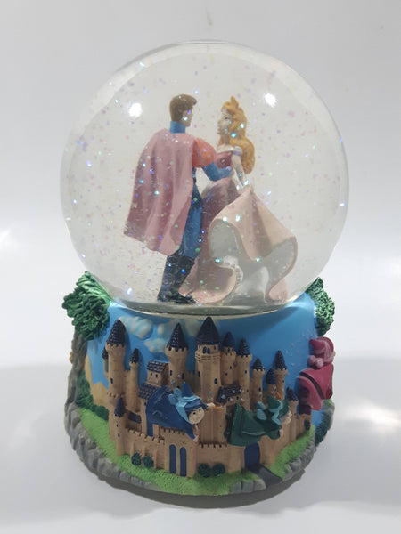 Enesco Disney Sleeping Beauty Musical Music Box Resin Glass Snow Globe Plays Sleeping Beauty Waltz