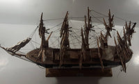 Vintage Estrellas Del Mar No. 212 German Clipper Deutschdlan Wood Tall Ship Model Large 33" Long