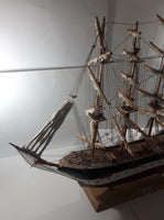 Vintage Estrellas Del Mar No. 212 German Clipper Deutschdlan Wood Tall Ship Model Large 33" Long