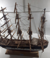 Vintage Estrellas Del Mar No. 212 German Clipper Deutschdlan Wood Tall Ship Model Large 33" Long