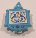 Tiny Ornate Small Blue Fridge Magnet