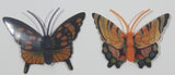 Colorful Butterflies Plastic Fridge Magnet Set of 2