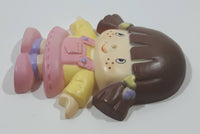 Mangelsen's Miniature Collection Girl in Pink Plastic Fridge Magnet Made in Hong Kong