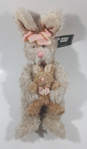 Russ Berrie & Company Amram's Maddie Mother Bunny Rabbit with Baby 10" Tall Toy Stuffed Plush Animal New with Tags