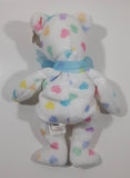 2001 Ty Beanie Babies Kissme White Heart Covered Teddy Bear 8" Tall Toy Stuffed Plush Animal New with Tags