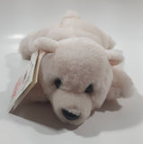 The Stuffed Animal House White Teddy Bear 7 1/2" Long Toy Stuffed Animal Plush New with Tags