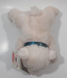 The Stuffed Animal House White Teddy Bear 7 1/2" Long Toy Stuffed Animal Plush New with Tags