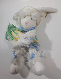 White Bunny Rabbit 9" Tall Toy Stuffed Animal Plush with Up with People Lapel Pin