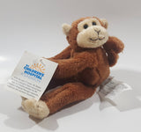 Blue Loyal Monty the Monkey 7" Tall Toy Stuffed Plush Animal with Magnetic Hands New with Tags
