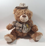 Creature Comfort Plush Toys Brown Teddy Bear Canadian Army Solider Support Our Troops 8" Tall Toy Stuffed Plush Animal with Lapel Pin on Chest and Hat