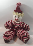 White Pink and Magenta Stacked Doilies 17" Tall Wool Yarn Toy Doll Figure