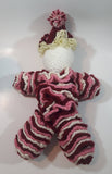 White Pink and Magenta Stacked Doilies 17" Tall Wool Yarn Toy Doll Figure