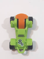 Kinder Surprise MPG #80 Green and Orange Plastic Snap Together Toy Race Car Vehicle
