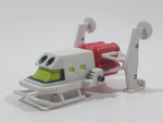 White and Red Rocket Ship 2 1/8" Long Plastic Spacecraft Vehicle