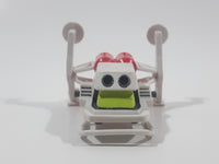 White and Red Rocket Ship 2 1/8" Long Plastic Spacecraft Vehicle