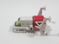 White and Red Rocket Ship 2 1/8" Long Plastic Spacecraft Vehicle