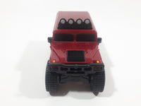 2006 McDonald's #1 Hummer H1 Push and Go Friction Motorized Dark Red Plastic Die Cast Toy Car Vehicle