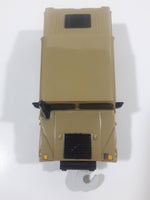 2006 McDonald's #4 Hummer H1 Push and Go Friction Motorized Beige Brown Sand Plastic Die Cast Toy Car Vehicle with Winch