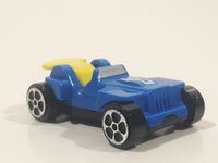 Kinder Surprise MPG #41 Blue and Yellow Plastic Snap Together Toy Race Car Vehicle