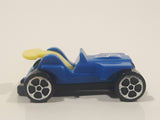 Kinder Surprise MPG #41 Blue and Yellow Plastic Snap Together Toy Race Car Vehicle