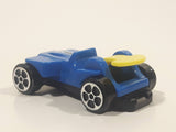 Kinder Surprise MPG #41 Blue and Yellow Plastic Snap Together Toy Race Car Vehicle