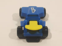 Kinder Surprise MPG #41 Blue and Yellow Plastic Snap Together Toy Race Car Vehicle