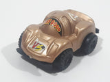 Unknown Brand No. 0001 Very Good New Vs Good Gold Plastic Die Cast Toy Race Car Vehicle