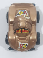 Unknown Brand No. 0001 Very Good New Vs Good Gold Plastic Die Cast Toy Race Car Vehicle