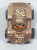 Unknown Brand No. 0001 Very Good New Vs Good Gold Plastic Die Cast Toy Race Car Vehicle