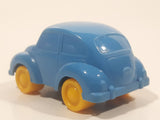 Rare 1980s Lars Kjellme AB Sweden Volkswagen Beetle Blue Plastic Die Cast Toy Car Vehicle