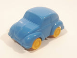 Rare 1980s Lars Kjellme AB Sweden Volkswagen Beetle Blue Plastic Die Cast Toy Car Vehicle