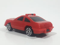 Unknown Brand Fire Rescue Coupe Red Plastic Die Cast Toy Car Vehicle