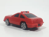 Unknown Brand Fire Rescue Coupe Red Plastic Die Cast Toy Car Vehicle