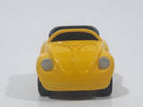 1987 Buddy L Volkswagen Beetle Convertible Yellow Pullback Miniature Die Cast Toy Car Vehicle