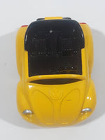 1987 Buddy L Volkswagen Beetle Convertible Yellow Pullback Miniature Die Cast Toy Car Vehicle