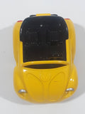 1987 Buddy L Volkswagen Beetle Convertible Yellow Pullback Miniature Die Cast Toy Car Vehicle