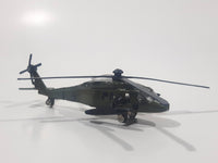 Unknown Brand Apache Helicopter Army Green Die Cast Toy