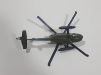 Unknown Brand Apache Helicopter Army Green Die Cast Toy