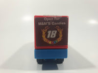 NASCAR #18 Kyle Busch M & M's Racing Semi Tractor Trailer Truck Plastic Die Cast Toy Car Vehicle with Opening Rear Door 6" Long