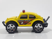 2001 Matchbox San Blasters Volkswagen Beetle 4x4 Yellow Die Cast Toy Car Vehicle with Opening Hood